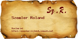 Szemler Roland névjegykártya
